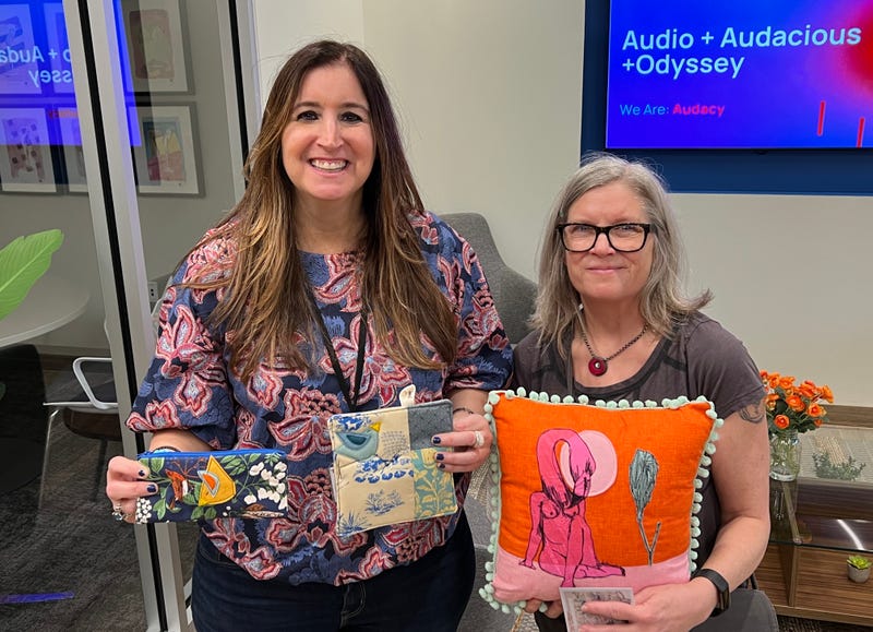 Jennifer McBrien, Baltimore local, fiber artist with Gina Crash
