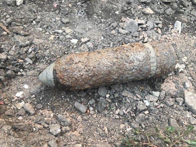 A person located a WWII artillery shell in Brighton Park on Chicago's Southwest Side, police said.