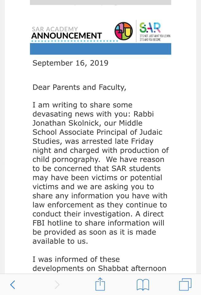 Letter from SAR Academy