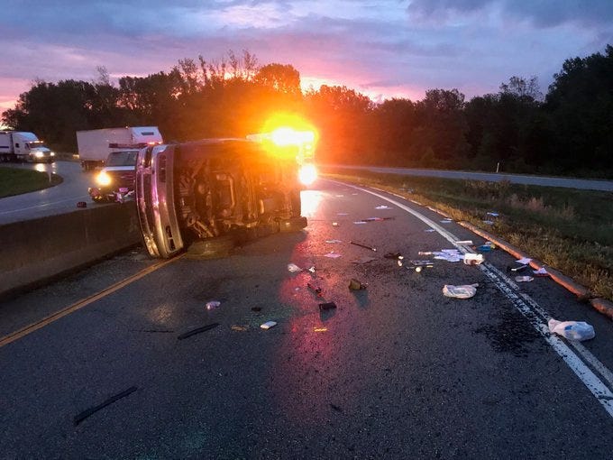 Fatal rollover crash Indiana Toll Road