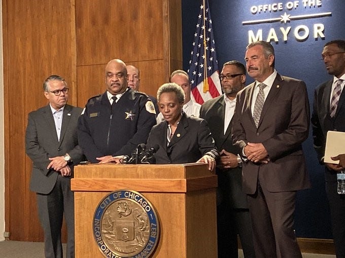 Mayor Lori Lightfoot named former LAPD Chief Charlie Beck the interim Chicago police superintendent.