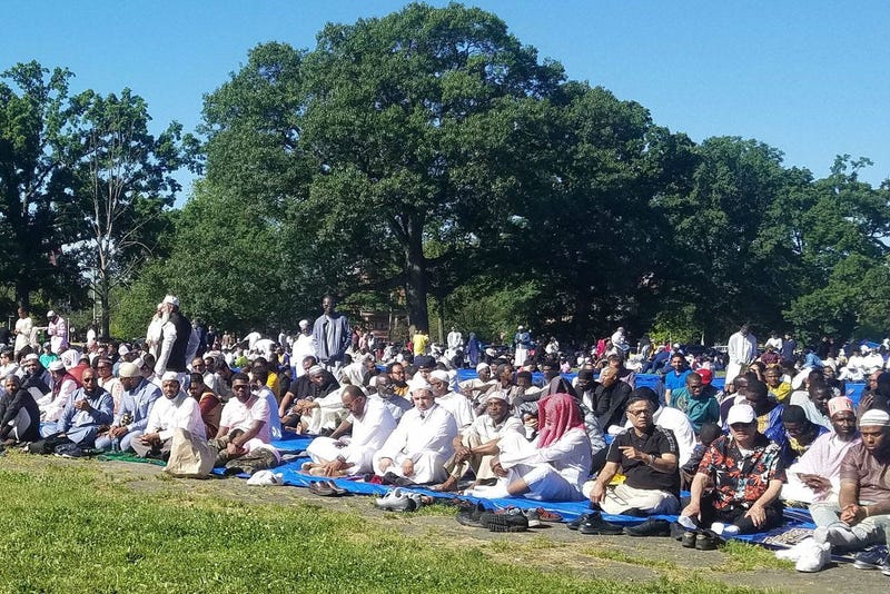 Thousands of Muslims from across the Delaware Valley come together for a massive Eid in the Park celebration of faith and community.