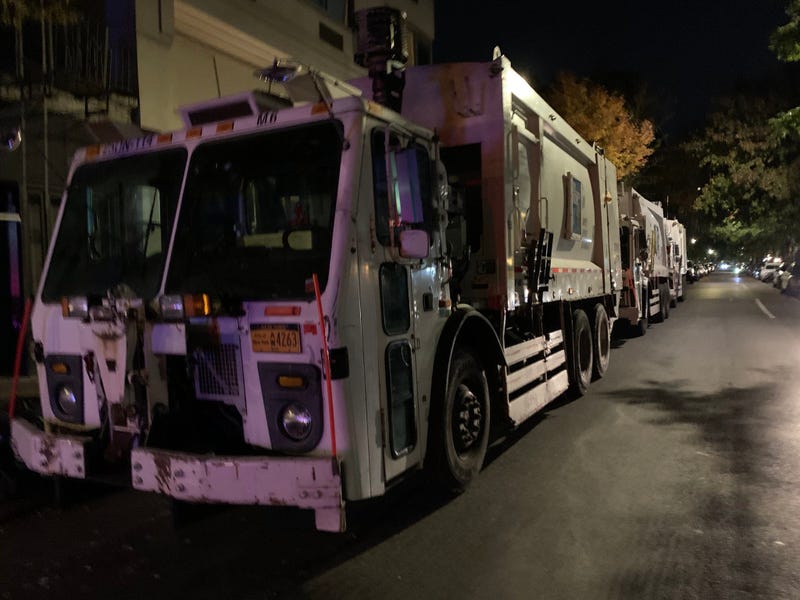 East Village garbage trucks