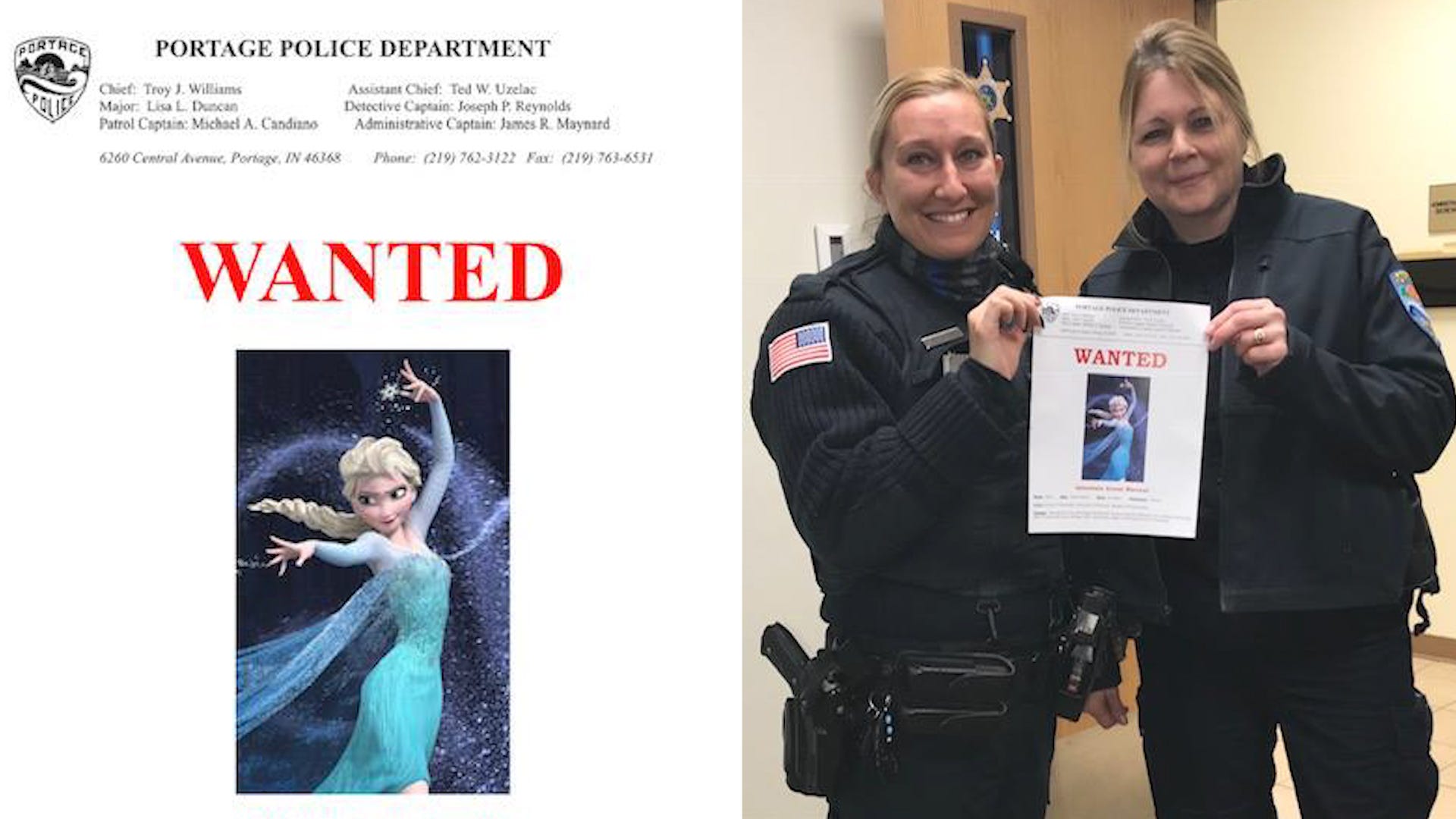 Police Charging Queen Elsa for Polar Vortex