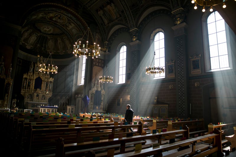 Roman-Catholic priest Johannes Laichner live streams daily mass from an empty church in Austria