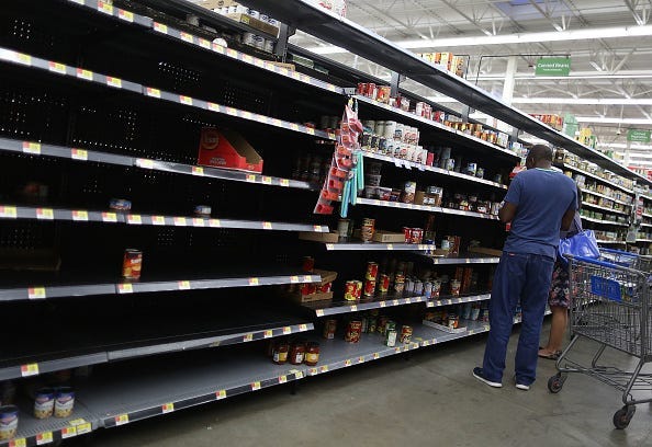 empty grocery store