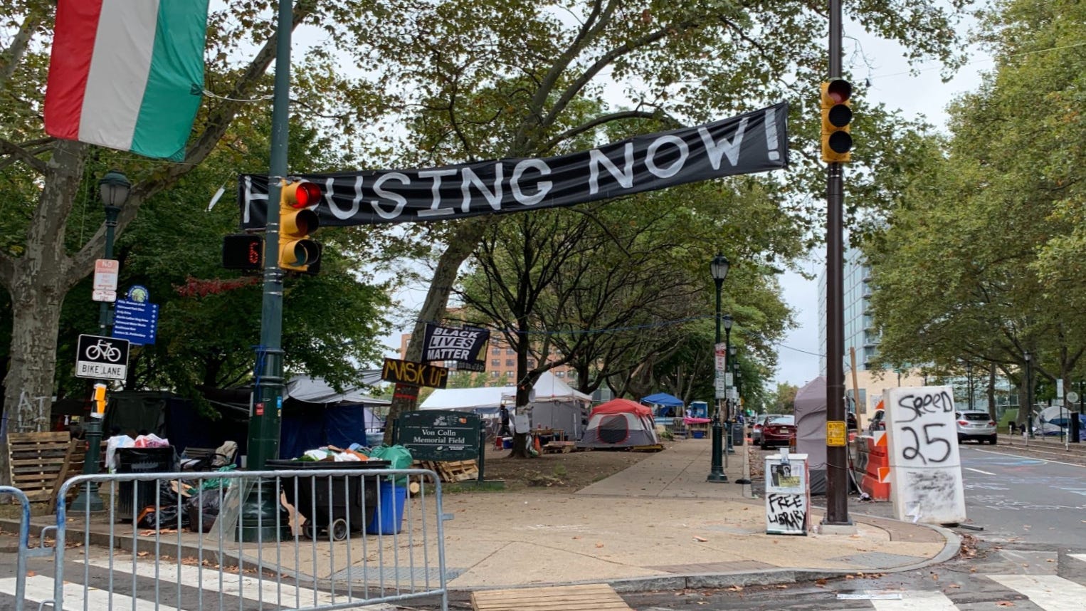 Philly encampment organizers say they have a deal, but Kenney says they're still negotiating