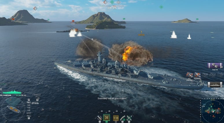 Vivid images are part of the gameplay experience in World of Warships