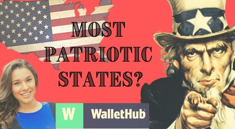WalletHub.com's Jill Gonzalez shares results of a study of the most patriotic states in America?