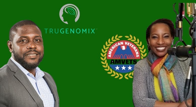 Cherissa Jackson, AMVETS Chief Medical Executive and TruGenomix Chief Innovation Officer, Yusuf Henriques talk about new research and their mission to help save veterans&apos; lives.