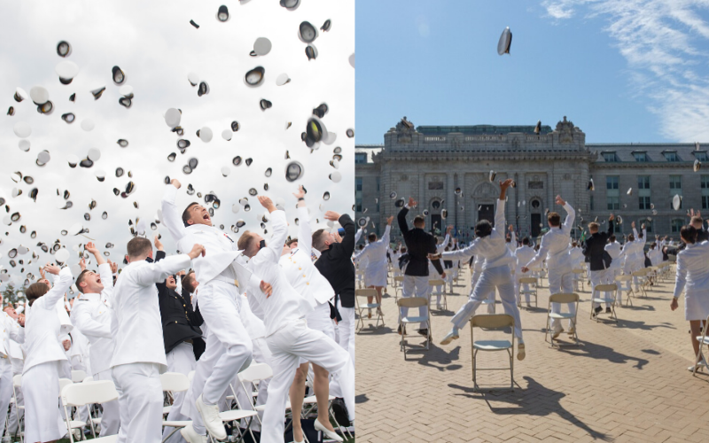 Naval Academy Graduation Then and Now