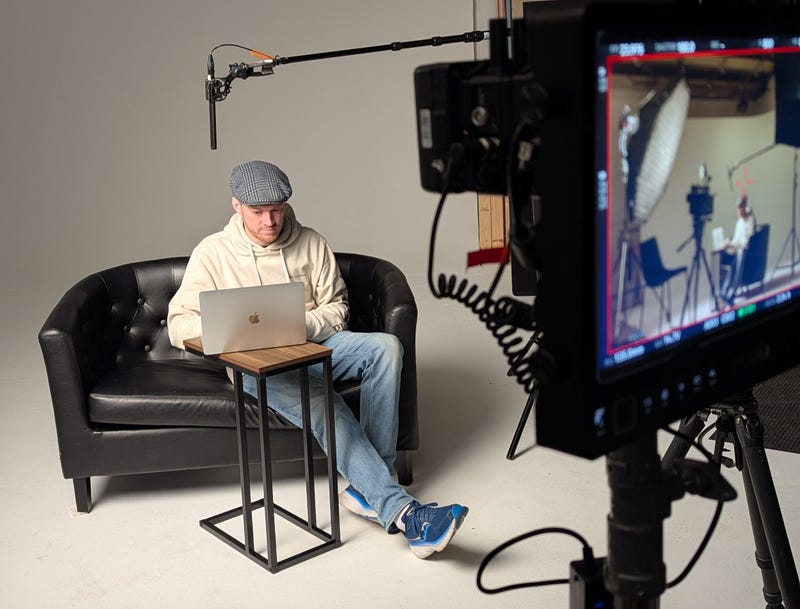 St. Charles native and Director Eric Norwine on the set of Queen of the Base