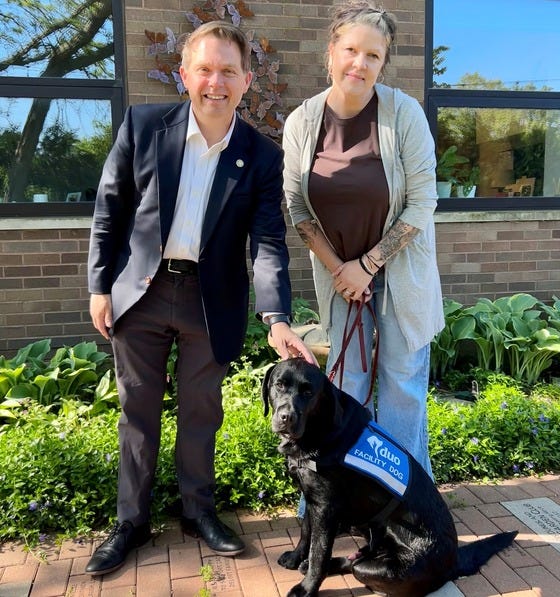 Linden, new therapy dog in Lake County