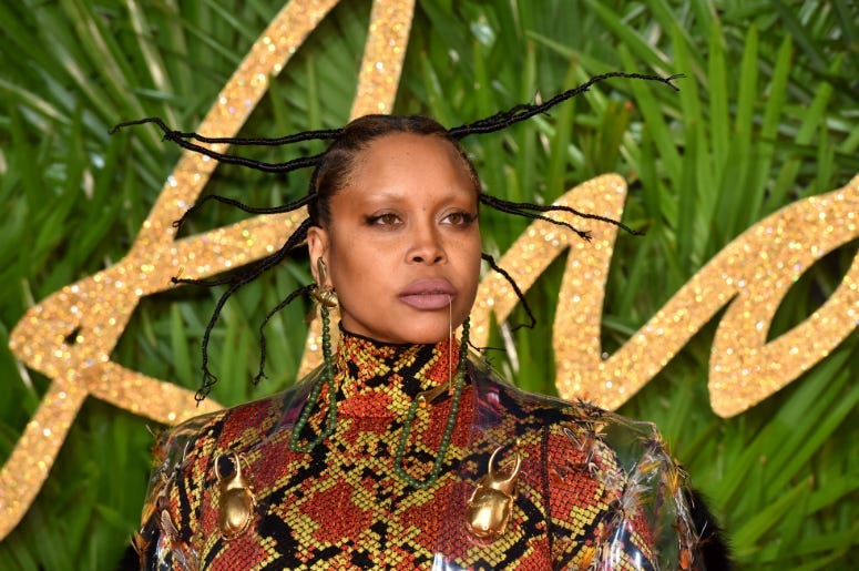 Erykah Badu attending the Fashion Awards 2017, in partnership with Swarovski, held at the Royal Albert Hall, London. Picture Date: Monday 4th December, 2017