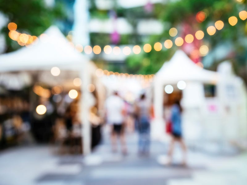 a fairway at a street festival