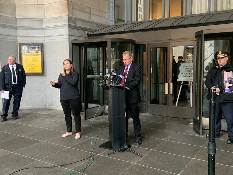 City officials brief the press during coronavirus pandemic