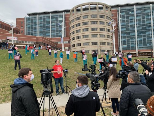 Nurses protest outside of Jacobi Medical Center