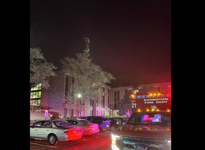 First responders at scene of apartment fire