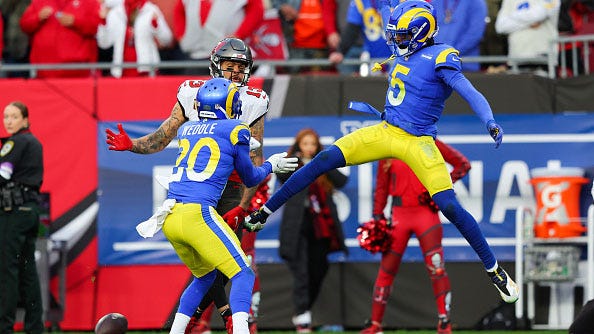 NFL fans question rule after late hit on Bucs' Mike Evans results in Rams ball