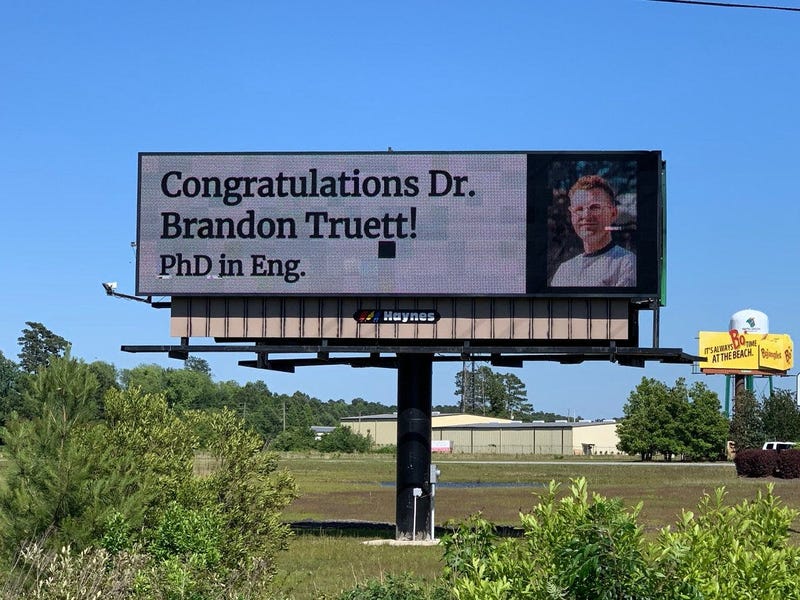A dad wanted to show his son how proud he was of him for earning a doctoral degree at the University of Chicago and he came up with a special way to show it.