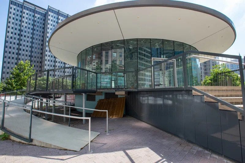 The city is looking for a new tenant for the former LOVE Park Welcome Center building.