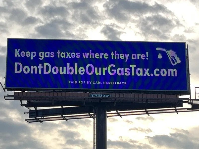 Billboard on 33 Expressway in Buffalo, paid for by Carl Hasselback