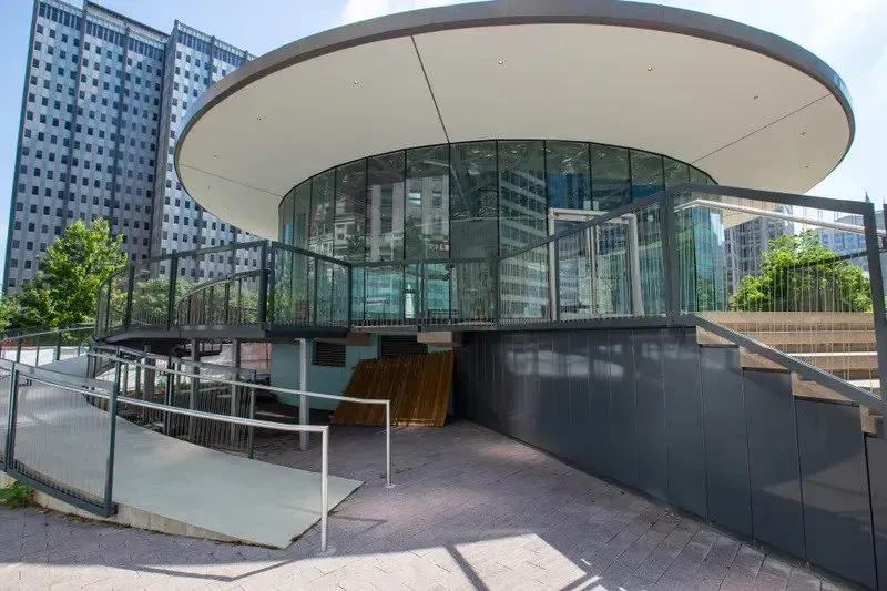 LOVE Park Welcome Center building 