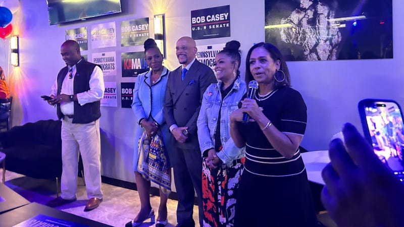 From left: Sheryl Lee Ralph, Sen. Vincent Hughes, Yvette Nicole Brown, Maya Harris