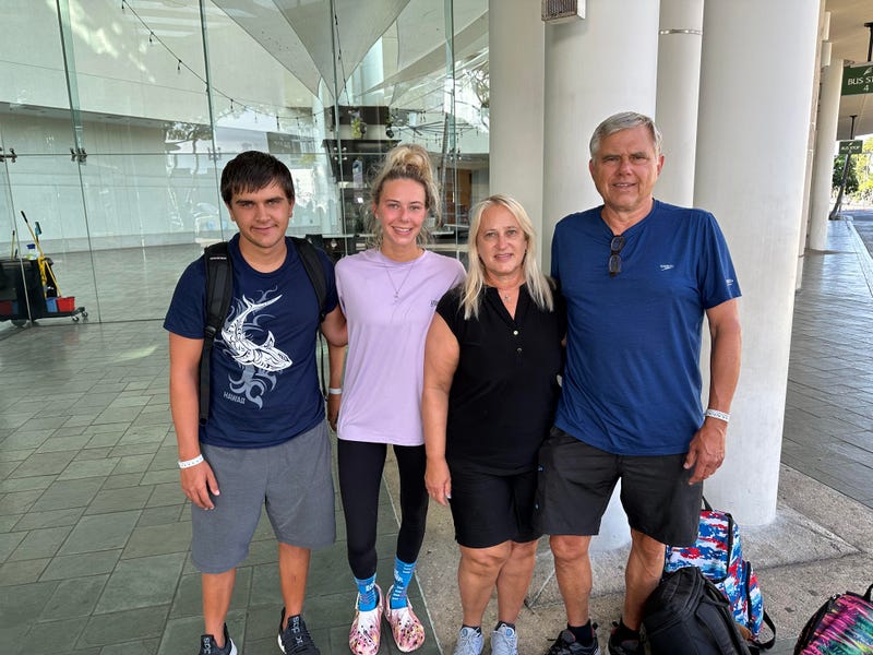Ambrose family outside Hawaii Convention Center