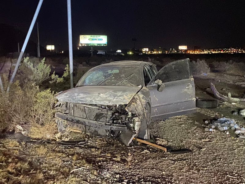 Scene of fatal crash on I-15 near Sloan on 11-17-20