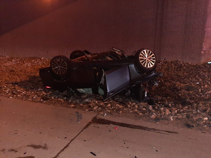Fatal accident scene on 215 and Valle Verde on 8-20-20