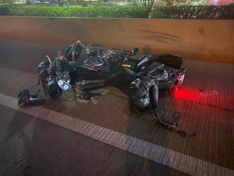 Scene of a fatal motorcycle crash on 12-1-20