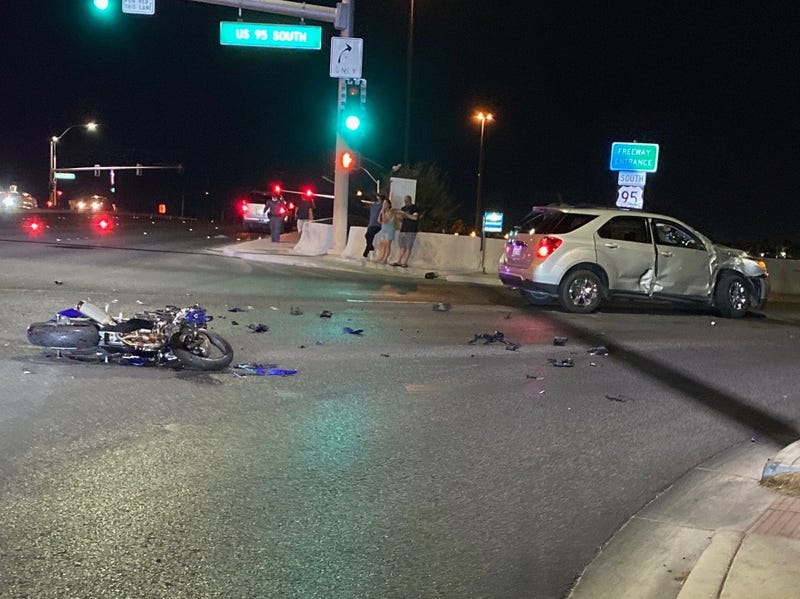 Scene of a motorcycle accident on 95 and Ann on 6-25-20