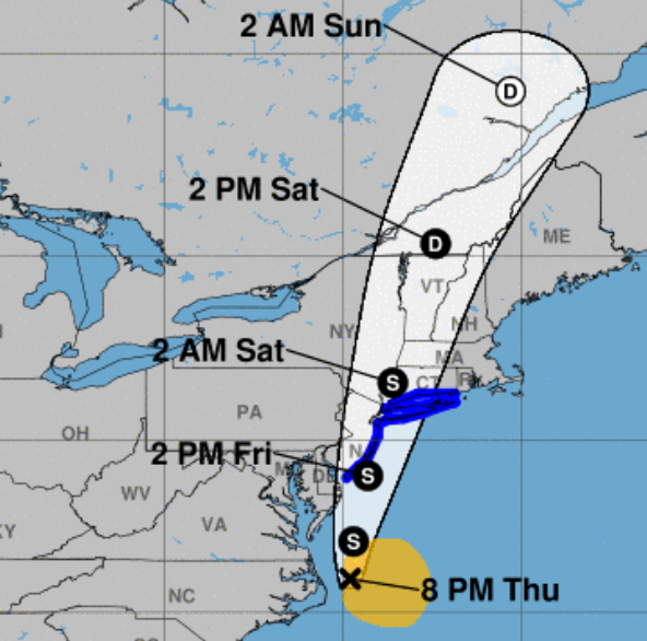Tropical Storm Warning in effect for Coastal CT