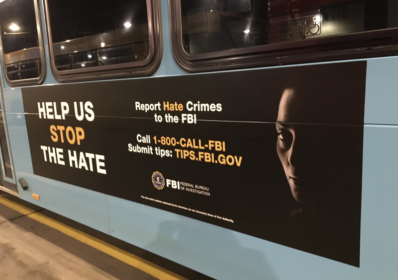 New signs on Port Authority buses