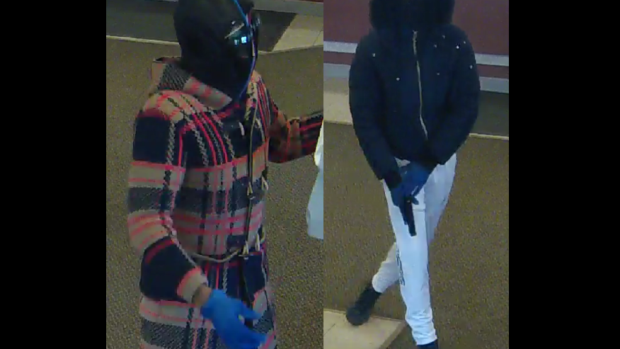 Surveillance images show suspects wanted in north suburban bank robbery spree