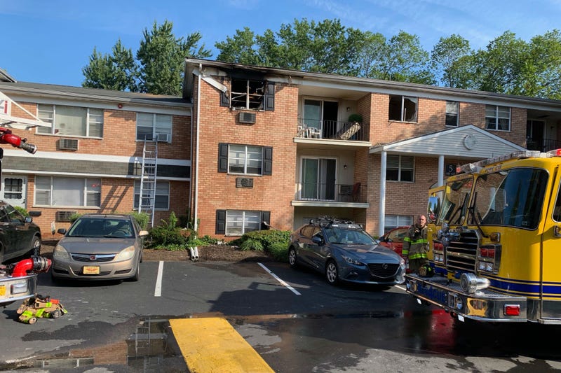 Firefighters were able to contain the flames to a single second floor unit of the Croftwood Apartments in Feasterville.