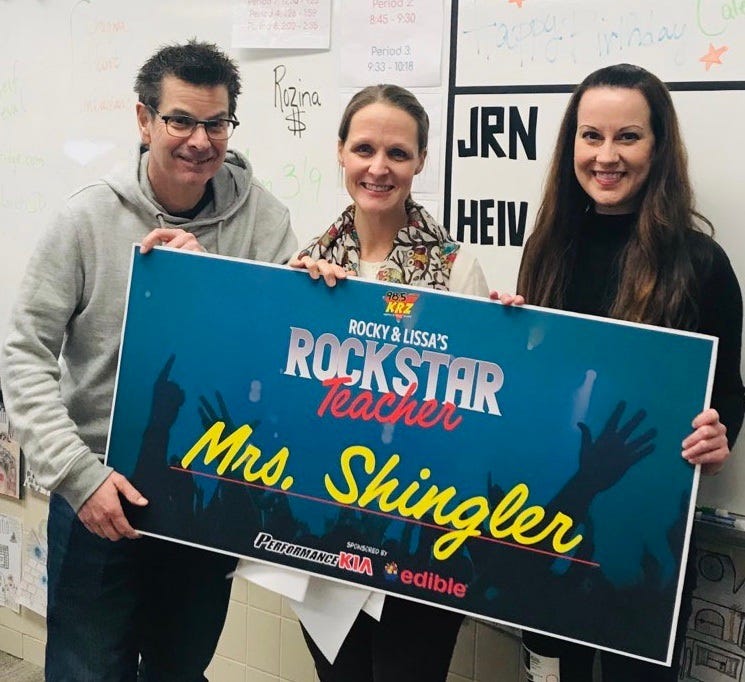 Rockstar Teacher winner