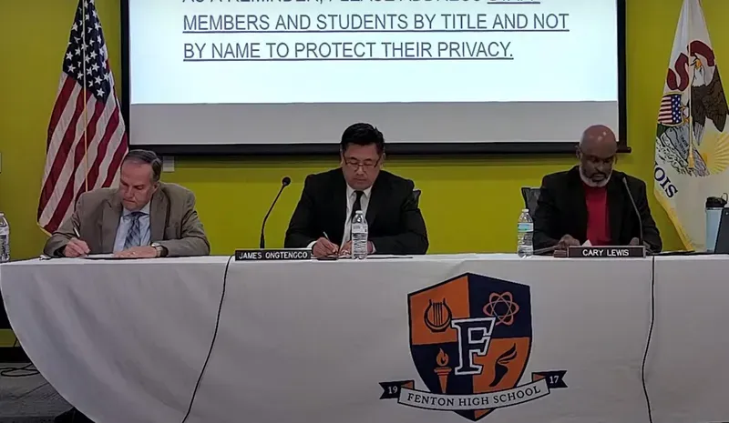 Fenton High School District 100 board meeting