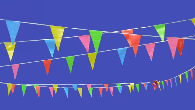 Colorful carnival celebration flags - stock photo