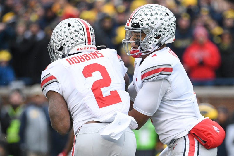 Ohio State quarterback Justin Fields and running back J.K. Dobbins