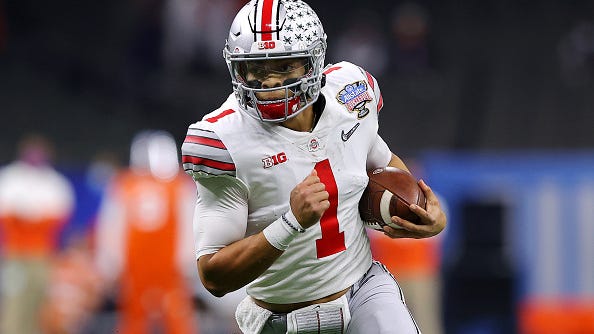 Justin Fields dazzles with speed and arm at Ohio State pro day