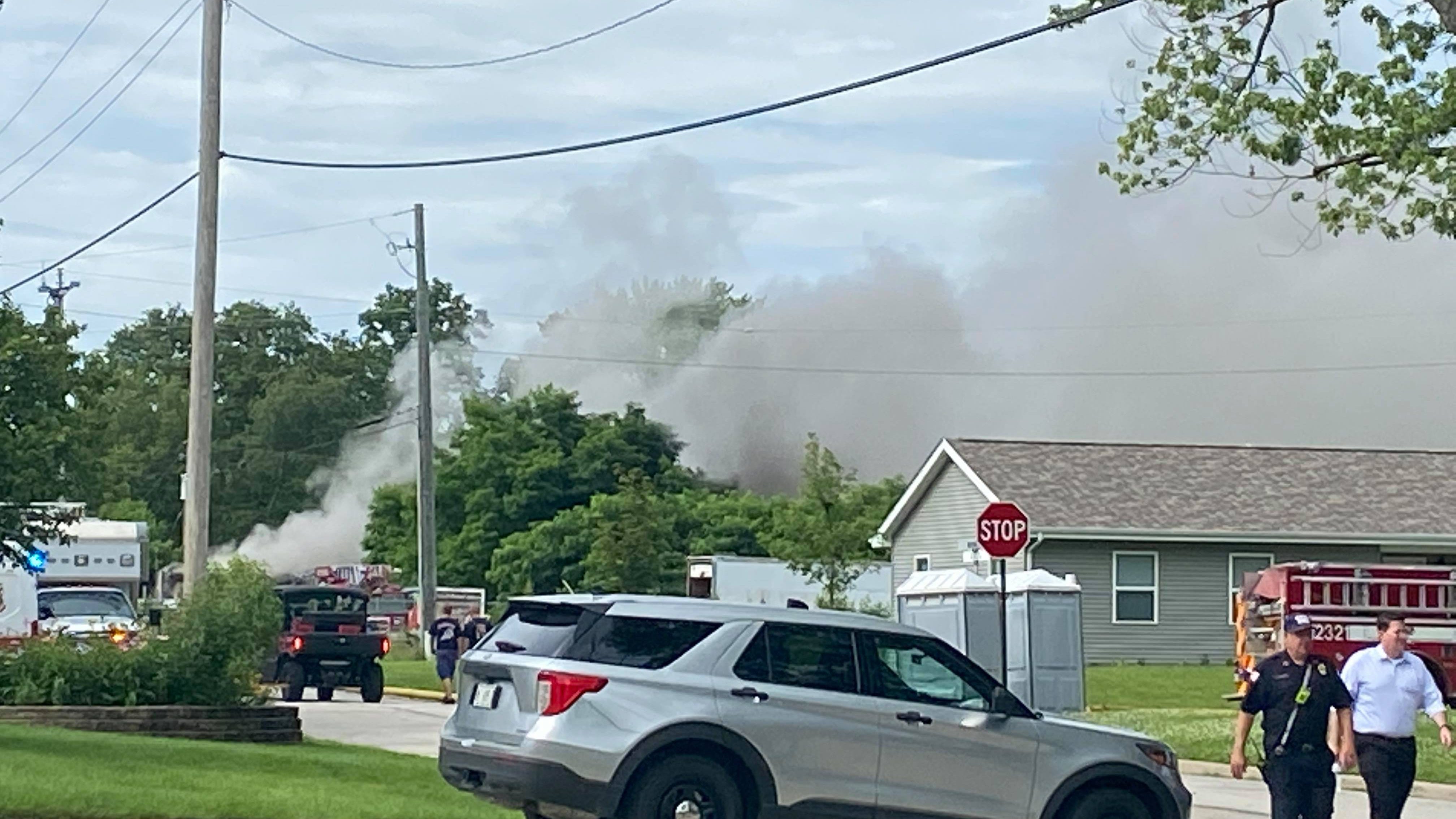 Industrial fire prompts evacuations in Morris