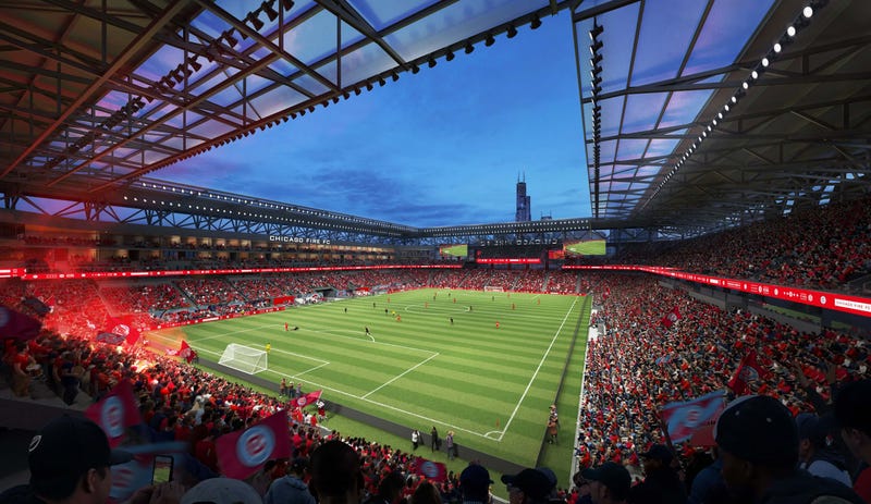 Interior of proposed new Chicago Fire FC stadium