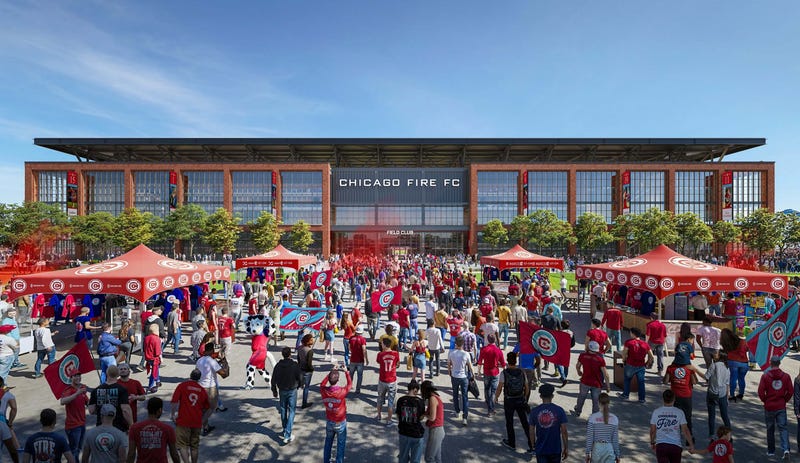 Rendering of new Chicago Fire FC stadium