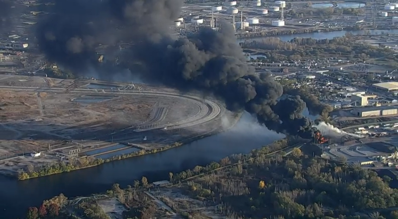 Junkyard set ablaze in Southwest Philadelphia