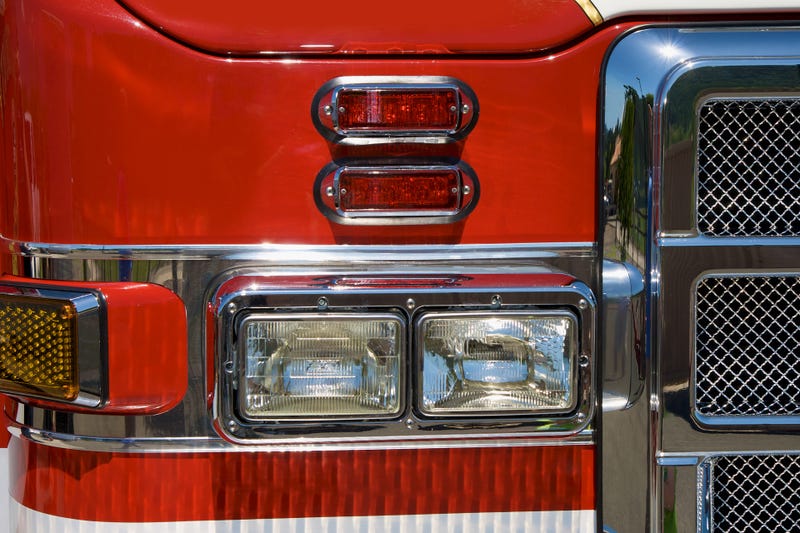 Fire truck detail - stock photo