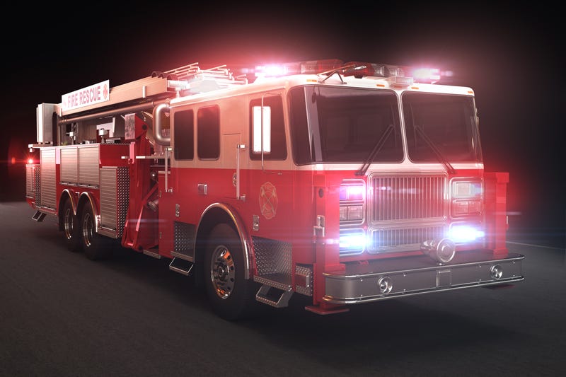 Fire truck with lights