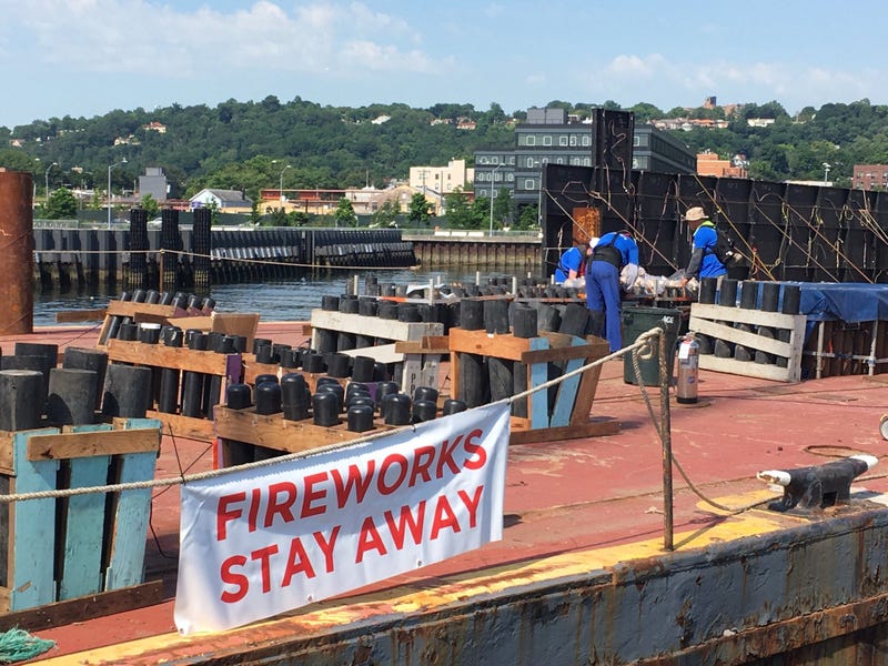 Fireworks barge