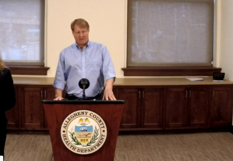 Rich Fitzgerald during a coronavirus news conference on May 6, 2020